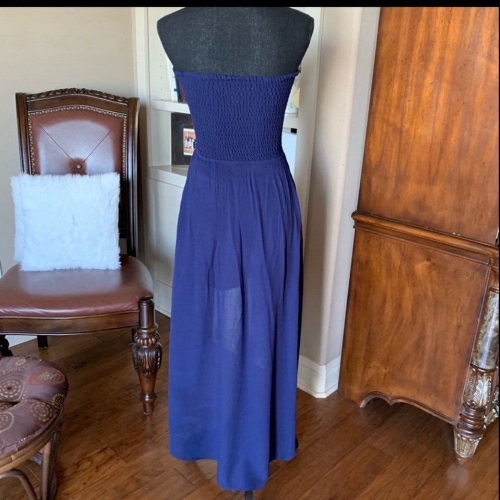Y2K Blue Strapless Romper